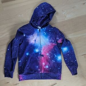 Youth Medium Galaxy Zip Hoodie